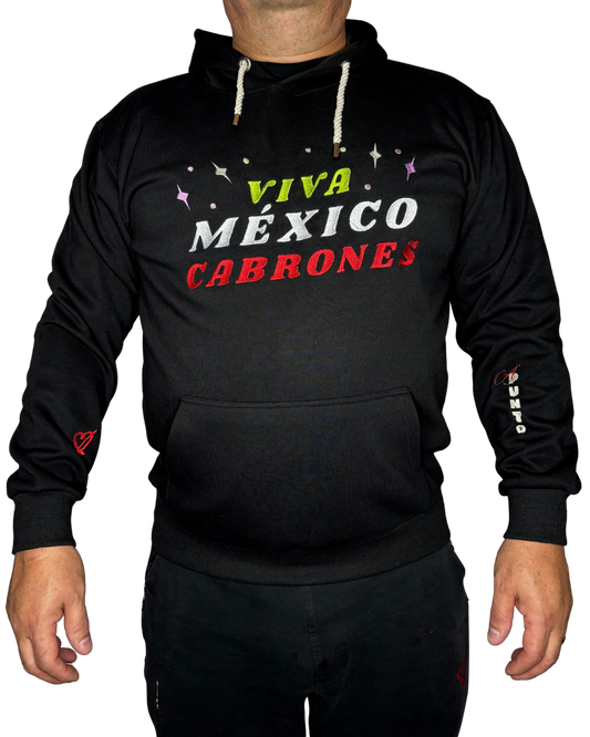 "VIVA MÉXICO CABRONES" Hoodie bunt